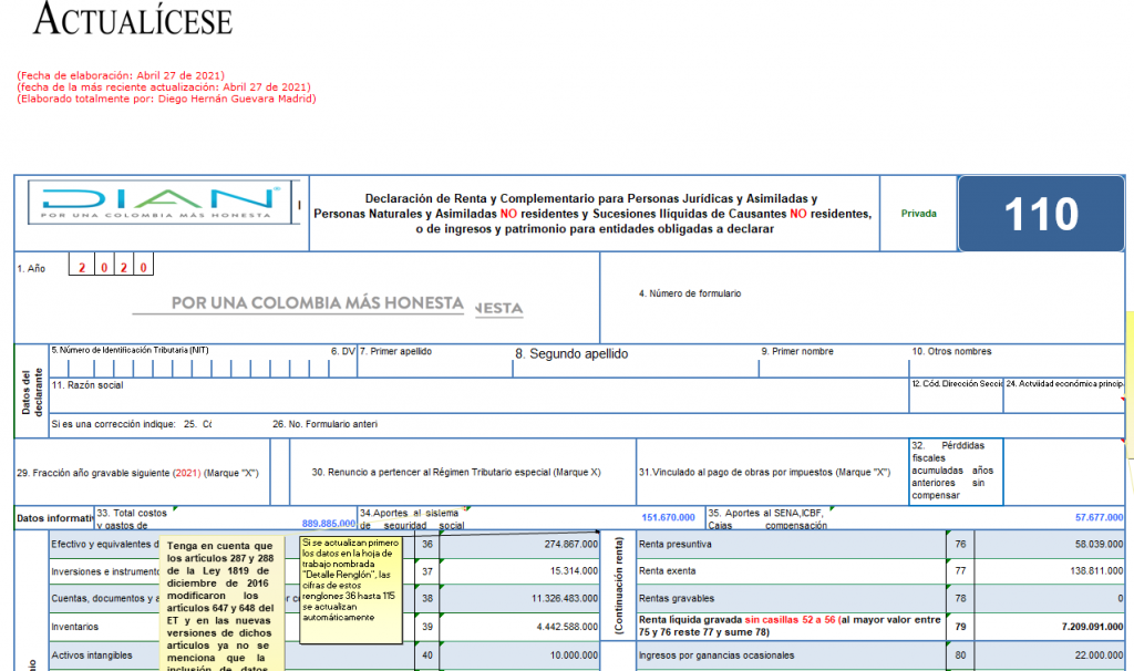 Paquete Tributario De Declaración De Renta De Personas Naturales 6024